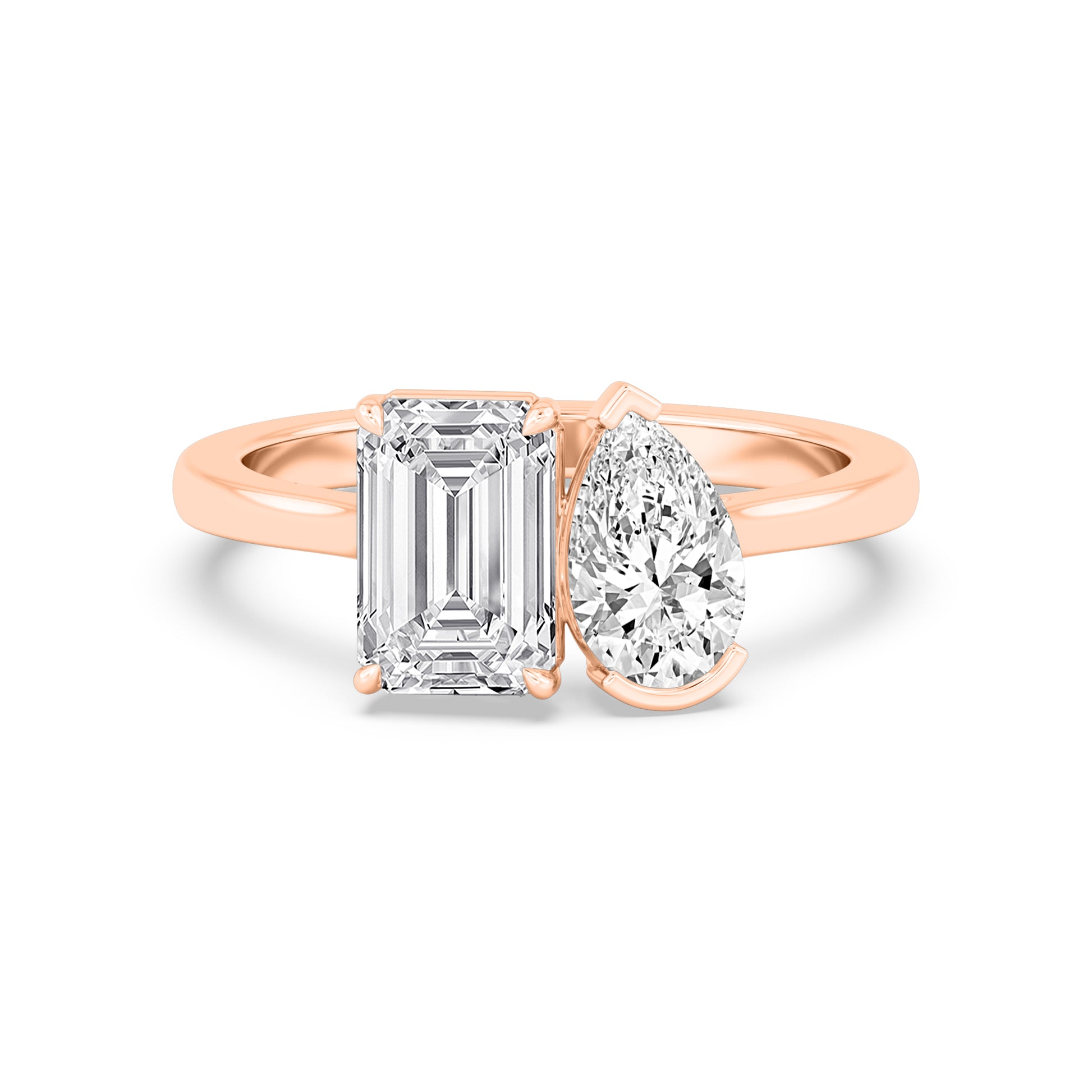 10K Rose Gold Lab Grown Diamond Engagement Ring 5.25 ctw R80038EMPE-5