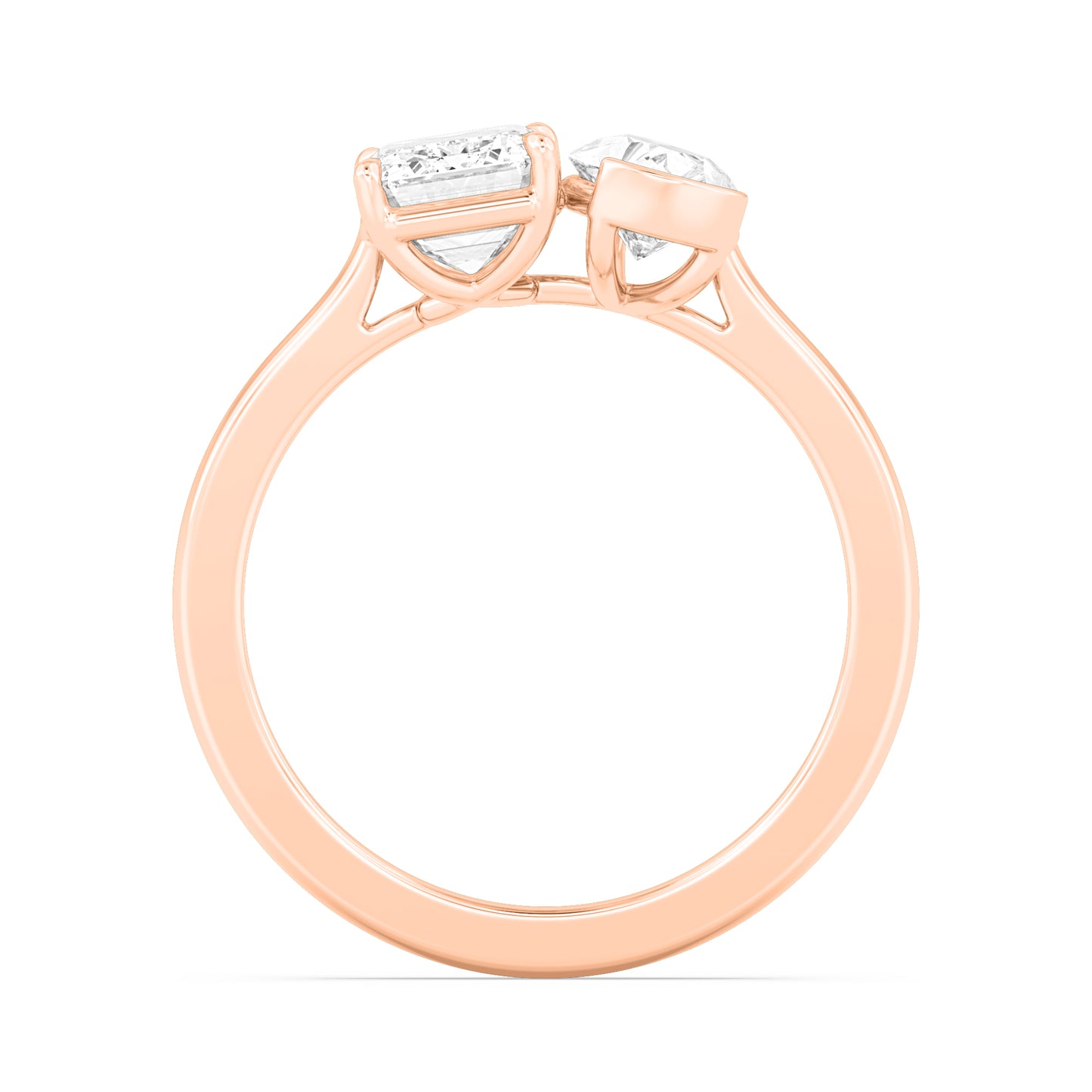 10K Rose Gold Lab Grown Diamond Engagement Ring 5.25 ctw R80038EMPE-5