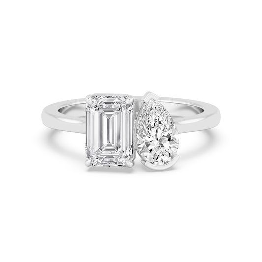 10K White Gold Lab Grown Diamond Engagement Ring 5.25 ctw R80038EMPE-5