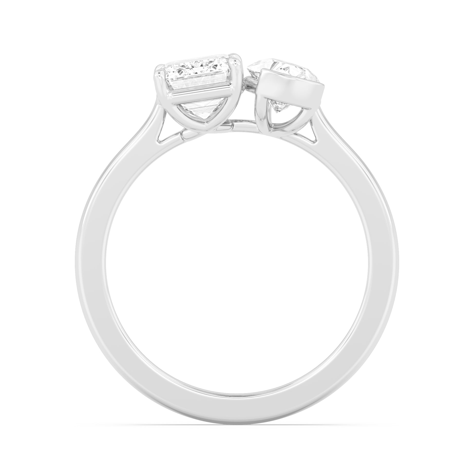10K White Gold Lab Grown Diamond Engagement Ring 5.25 ctw R80038EMPE-5