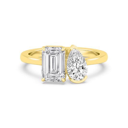 10K Yellow Gold Lab Grown Diamond Engagement Ring 5.25 ctw R80038EMPE-5