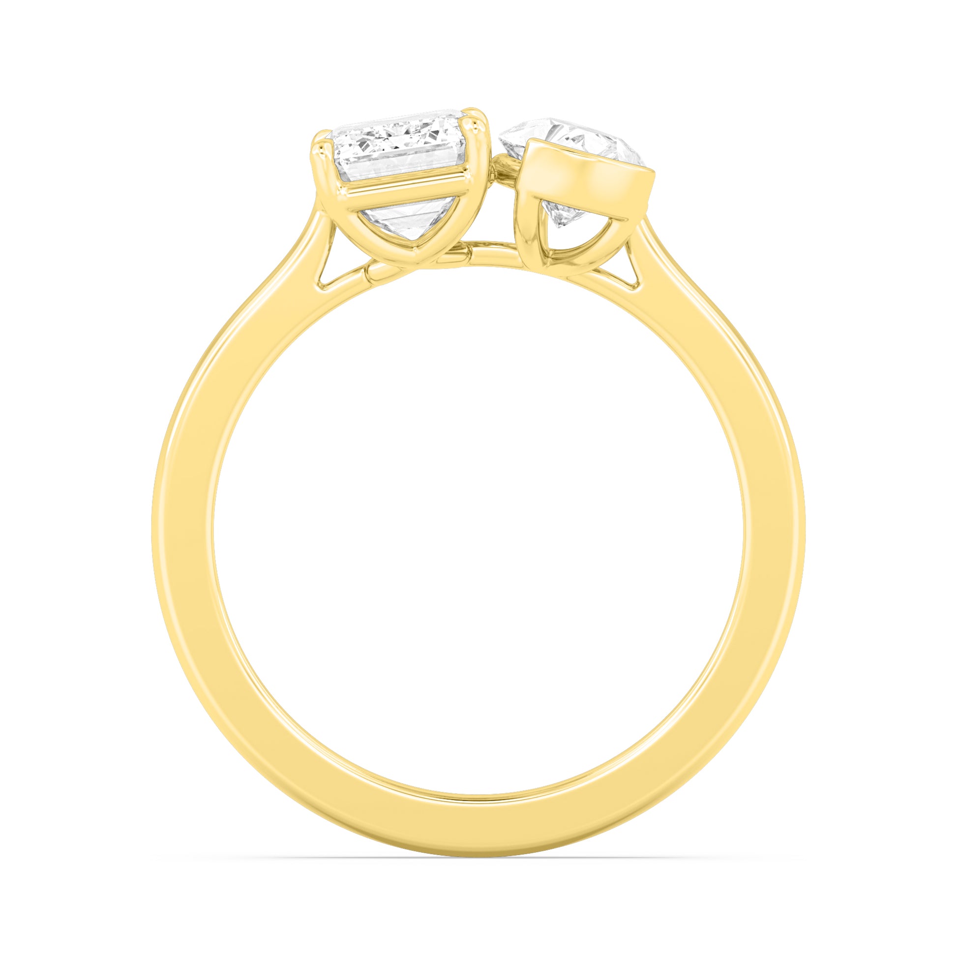 10K Yellow Gold Lab Grown Diamond Engagement Ring 5.25 ctw R80038EMPE-5