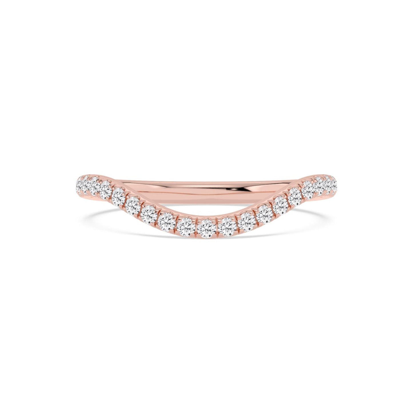 9K Rose Gold Lab Grown Diamond Wedding Bands 0.30 ctw WR00019-0.33CTBND