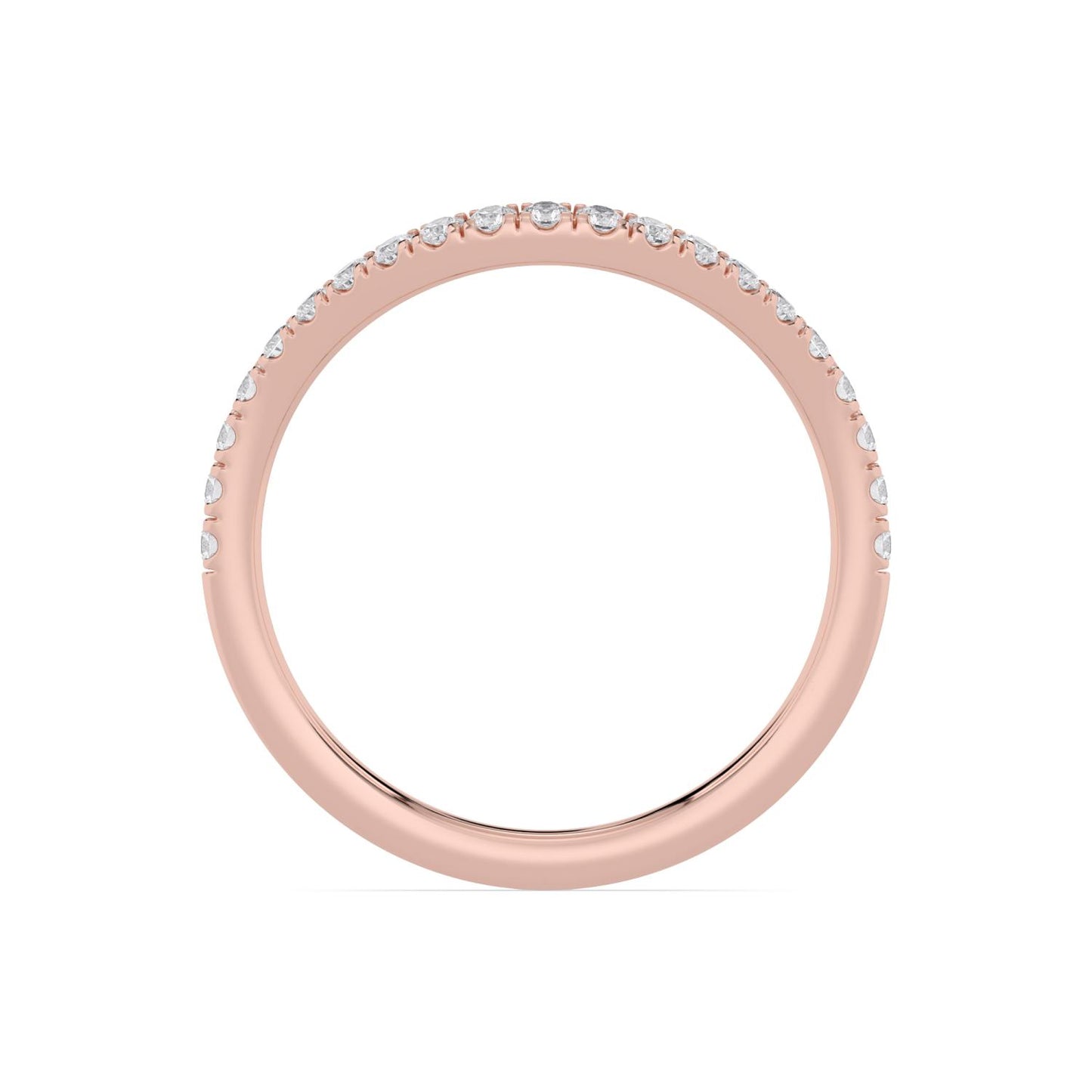 9K Rose Gold Lab Grown Diamond Wedding Bands 0.30 ctw WR00019-0.33CTBND
