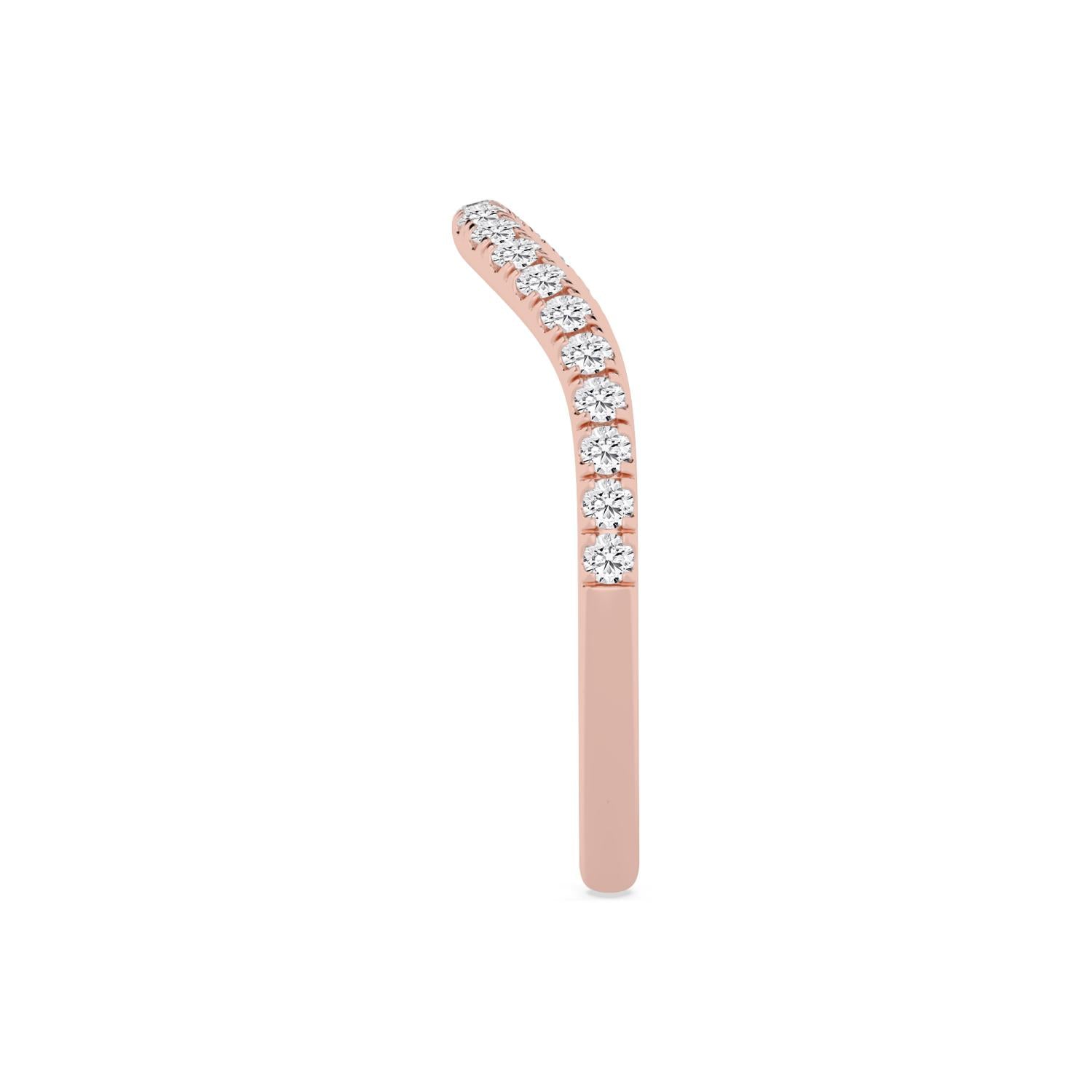 9K Rose Gold Lab Grown Diamond Wedding Bands 0.30 ctw WR00019-0.33CTBND