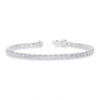 9ct White Gold & Diamond Tennis Bracelet