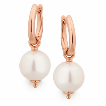 9ct Rose Gold & Mabe Pearl Earrings