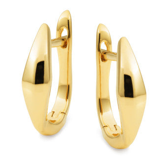 9ct Gold Geometric Huggie Earrings