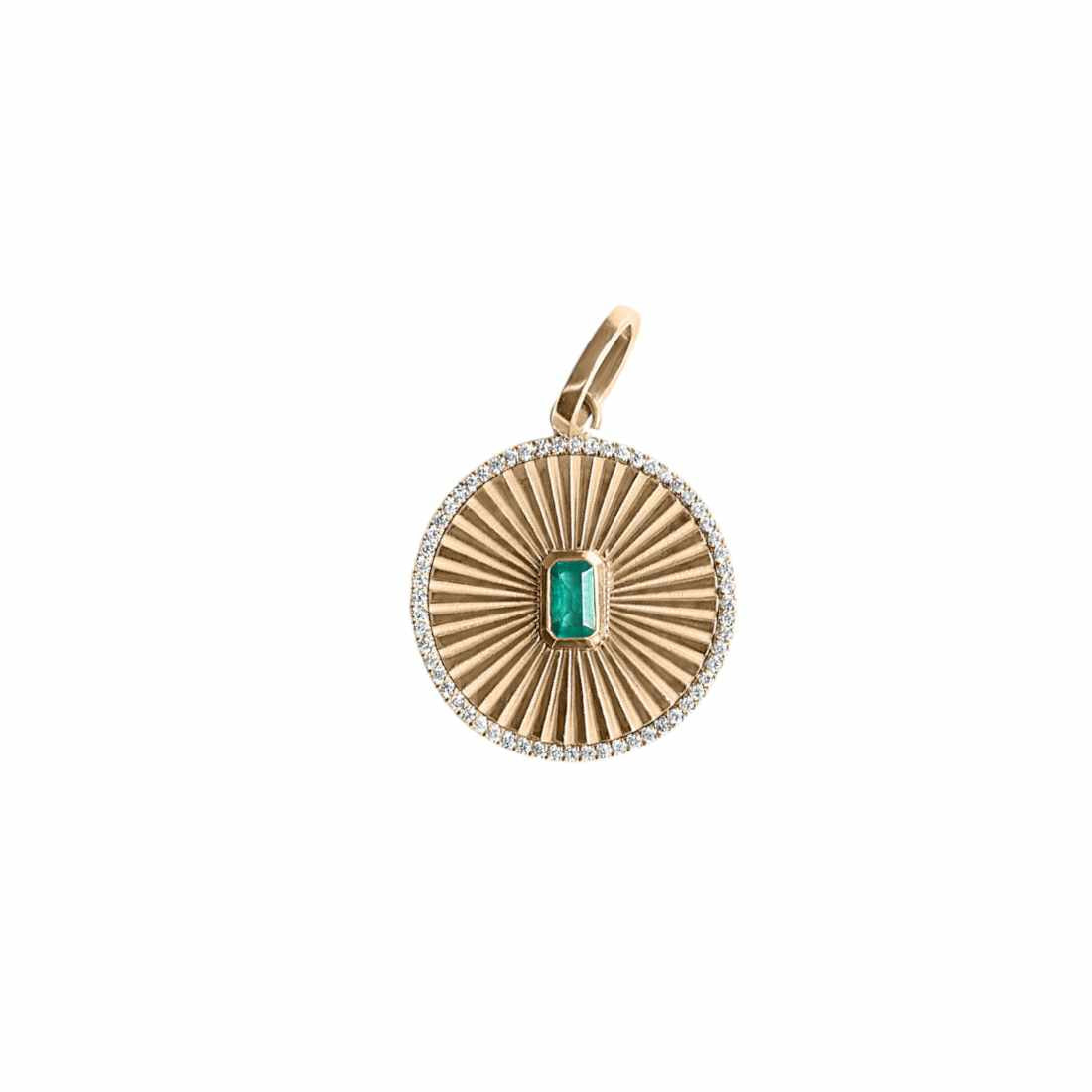 Fluted Emerald Pendant